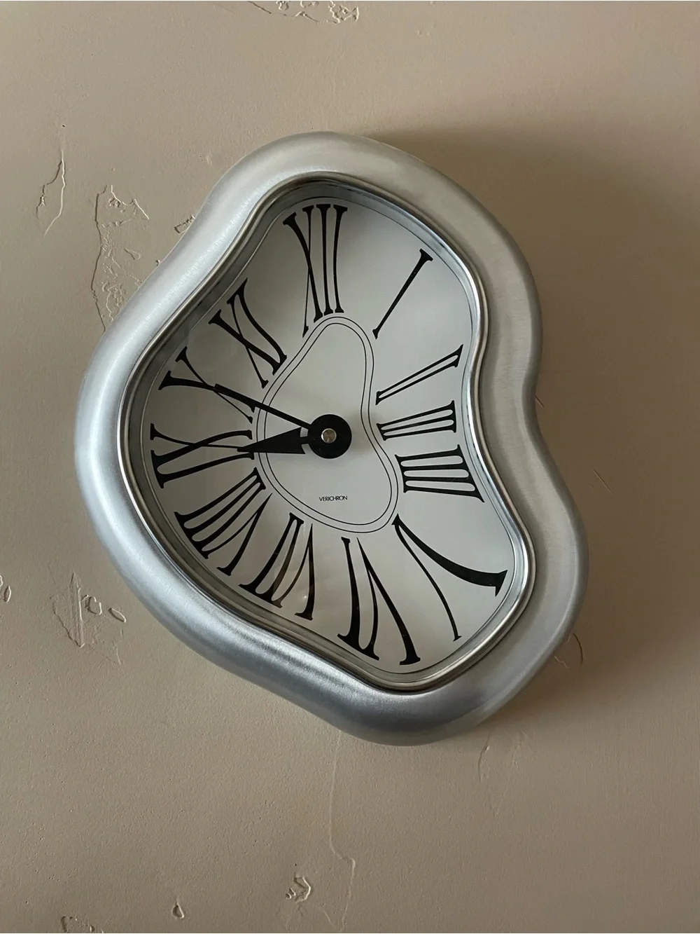 Verichron Melting Wall Clock – Silver